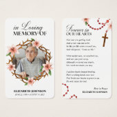 Forever in Our Hearts Memorial Funeral PrayerCard (Devant & derrière)