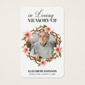 Forever in Our Hearts Memorial Funeral PrayerCard (Devant)