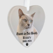 Forever in Our Hearts Pet Memorial Photo Keepsaké (devant)