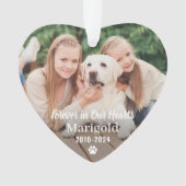 Forever in Our Hearts Pet Memorial Photo Keepsaké (devant)
