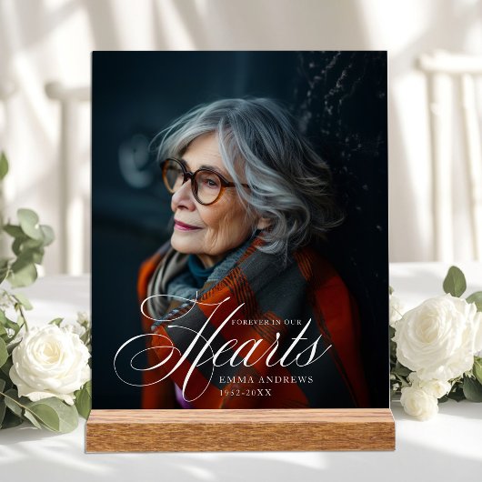 "Forever in Our Hearts" Photo Funeral Memorial