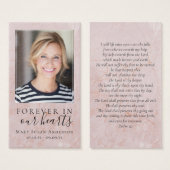 Forever in Our Hearts Photo Funeral Prayer Card (Devant & derrière)