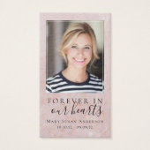 Forever in Our Hearts Photo Funeral Prayer Card (Devant)