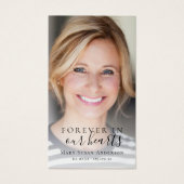 Forever in Our Hearts Photo Funeral Prayer Card (Devant)