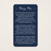 Forever in Our Hearts Photo Funeral Prayer Card (Dos)