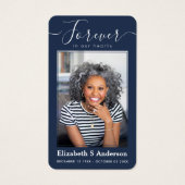 Forever in Our Hearts Photo Funeral Prayer Card (Devant)