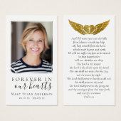 Forever in Our Hearts Photo Funeral Prayer Card (Devant & derrière)