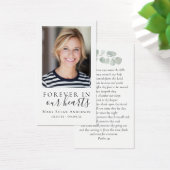 Forever in Our Hearts Photo Funeral Prayer Card (Bureau)