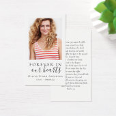 Forever in Our Hearts Photo Funeral Prayer Card (Bureau)