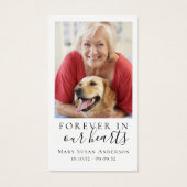 Forever in Our Hearts Photo Funeral Prayer Card (Devant)
