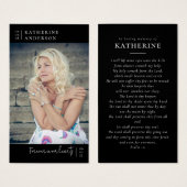 Forever in Our Hearts Photo Funeral Prayer Card (Devant & derrière)