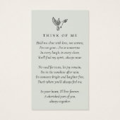 Forever in Our Hearts Photo Funeral Prayer Card (Dos)