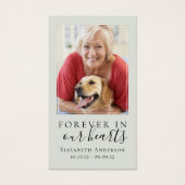 Forever in Our Hearts Photo Funeral Prayer Card (Devant)