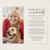 Forever in Our Hearts Photo Funeral Prayer Card (Devant & derrière)