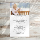 Forever in Our Hearts Photo Funeral Prayer Card