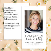 Forever in Our Hearts Photo Funeral Prayer Card