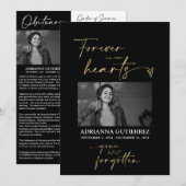 Forever in Our Hearts Photo Memorial Programme (Devant / Derrière)
