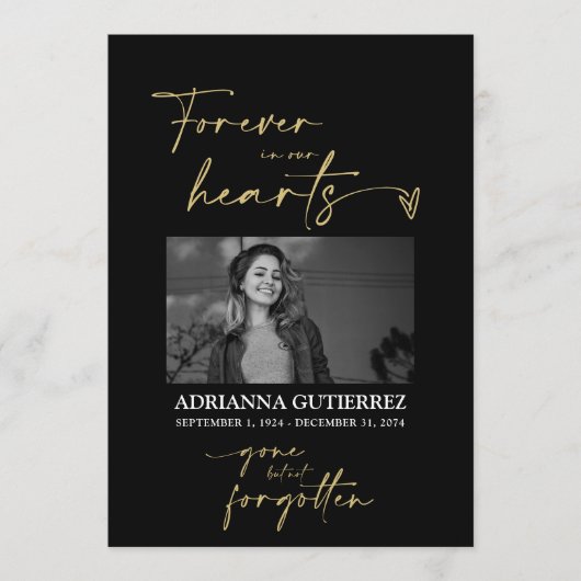 Forever in Our Hearts Photo Memorial Programme (Devant)