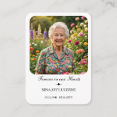 Forever in our Hearts Photo Memorial Wallet Card Informatiekaartje (Voorkant)