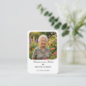 Forever in our Hearts Photo Memorial Wallet Card Informatiekaartje (Staand voorkant)