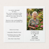 Forever in our Hearts Photo Poem Memorial Prayer (Outside Unfolded)