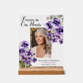 Forever In Our Hearts Photo Violets Memorial  (Recto)