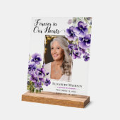 Forever In Our Hearts Photo Violets Memorial  (Angle)