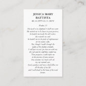 Forever in Our Hearts Simple carte de prière funér (Dos)