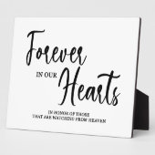 Forever in our hearts Tabletop Plaque with Easel Fotoplaat (Zijkant)
