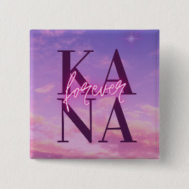 Forever Kana Vierkante Button 5,1 Cm