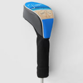 Forever koppels Namen in hart in zand Golfheadcover (Schuin)