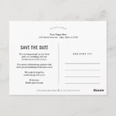 Forever Love BEWERKBARE KLEUR Save the Date Briefkaart (Achterkant)