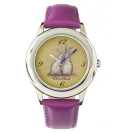 "Forever Love Bunnies" Design Custom eWatch Horloge