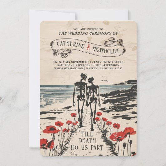 Forever Love by the Sea Wedding Invitation (Devant)