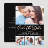 Forever Love Collage Wedding Save The Date Kaart (Voorkant / Achterkant)