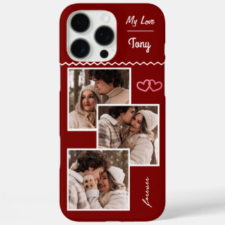 Forever Love: Custom 3-Photo Collage iPhone 16 Pro Max Hoesje