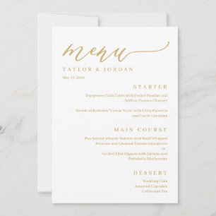 Forever Love EDITABLE COLOR Wedding Menu Kaart