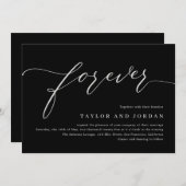 Forever Love Faire-part de mariage DE COULEUR ÉDIT (Devant / Derrière)