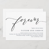 Forever Love Faire-part de mariage DE COULEUR ÉDIT (Devant / Derrière)