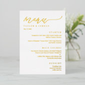 Forever Love FOLIE Modern Wedding Menu Kaart (Staand Voorkant)