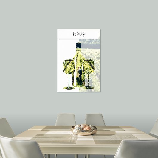 Forever Love in the Vineyard, Stencil Custom Foto Poster
