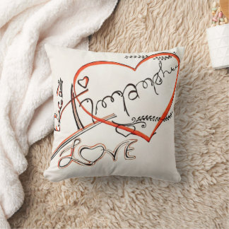"Forever Love" kalligrafie kunstwerk Kussen