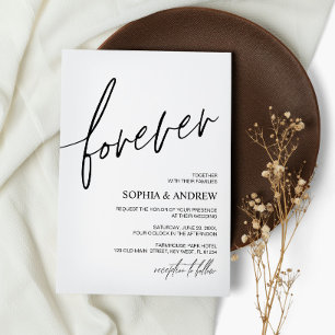 Forever Love Minimalist Faire-part de mariage