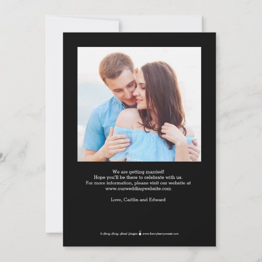 Forever Love Photo Bewaar de datum Kaart (Achterkant)