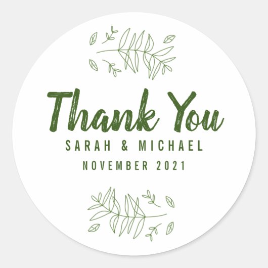 Forever Love Plant Leaf Sticker (Voorkant)