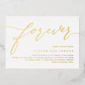 Forever Love Real Foil Faire-part de mariage (Recto)