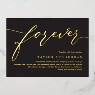 Forever Love Real Folie Wedding Invitation Folie I Uitnodiging