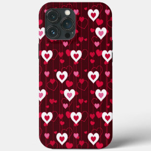 Forever Love Red Hearts iPhone 13 Pro Max Hoesje