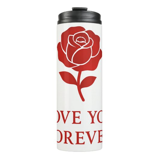 Forever Love Rose Artwork Sweet Valentine Insulate Thermosbeker (Voorkant)
