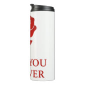 Forever Love Rose Artwork Sweet Valentine Insulate Thermosbeker (Geroteerd rechts)
